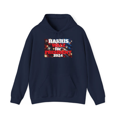 Spangled Harris and Walz President Unisex Heavy Blend™ Hooded Sweatshirt