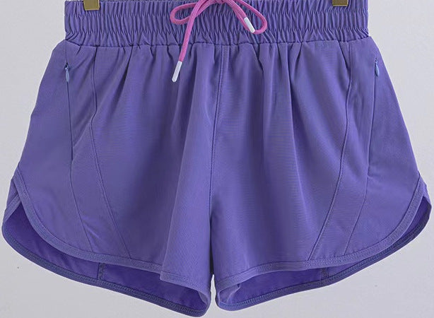 Summer Sports Shorts With Zipper Pockets Breathable Loose