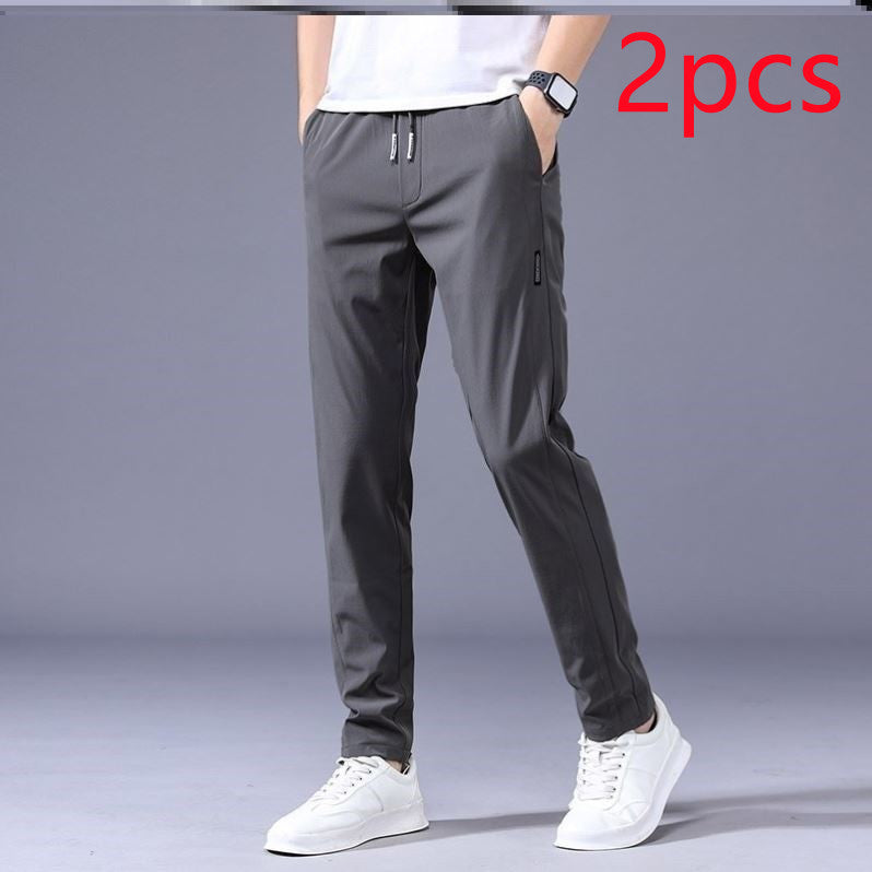 Drawstring Thin Casual Pants Korean Version Straight Sweatpants