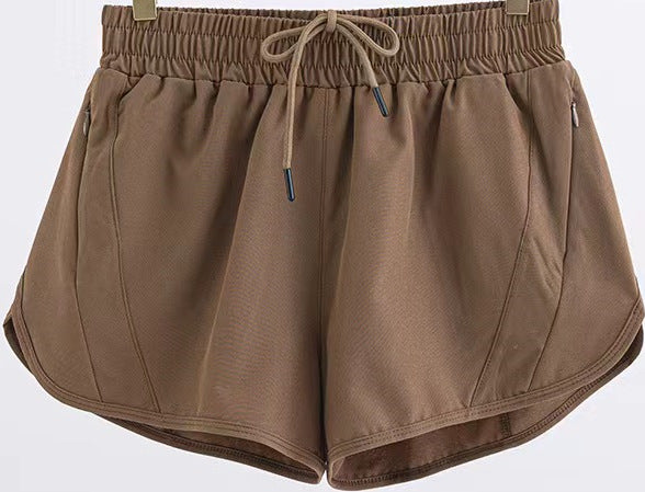 Summer Sports Shorts With Zipper Pockets Breathable Loose