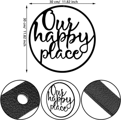 Art Outdoor Plaque Wall Decoration &quot;Our Happy Place&quot;