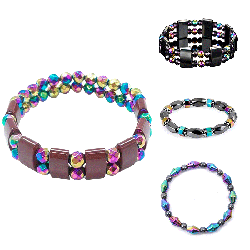 Double-layer Colorful Section Hematite Bracelets Hematite Magnet Bracelet Female