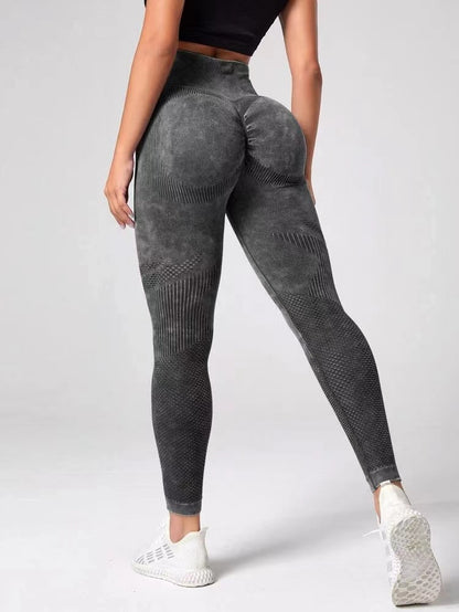 Hollow Design Seamless High Waist Hip Lifting Leggings