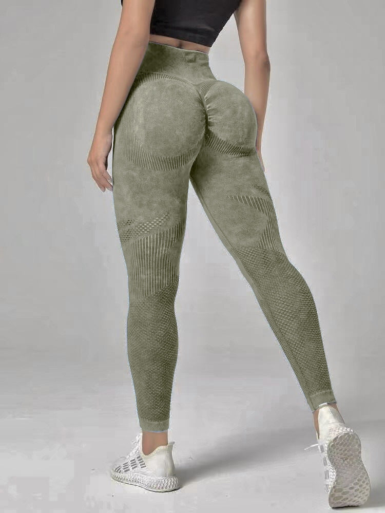 Hollow Design Seamless High Waist Hip Lifting Leggings