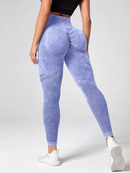 Hollow Design Seamless High Waist Hip Lifting Leggings