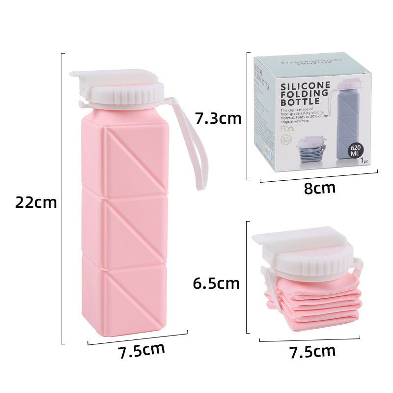 Foldable Water Bottle Sports Cup Portable Silicone Folding Cups