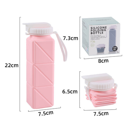 Foldable Water Bottle Sports Cup Portable Silicone Folding Cups